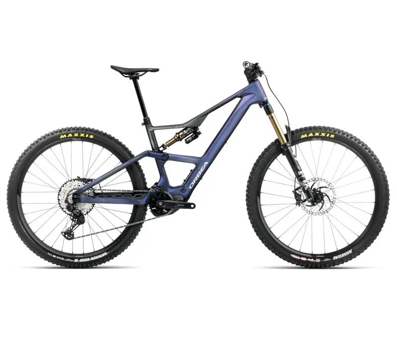 Orbea Rise Lt m10 630w Tanzanite Carbon View - Carbon Raw Matt