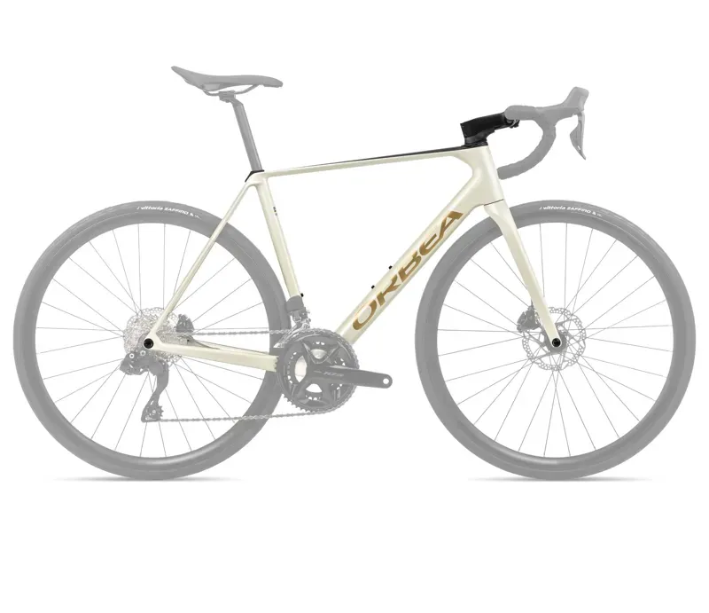 Orbea Orca Omr Road Bike Frameset In Ivory White-Burgundy/Vulcano Matt