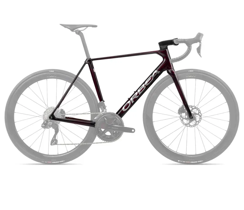 Orbea Orca Omr Road Bike Frameset In Wine Red/Titanium Gloss