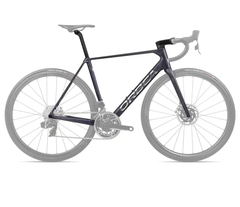 Orbea Orca Omx Road Bike Frame In Tanzanite Matt/Carbon Raw Matt