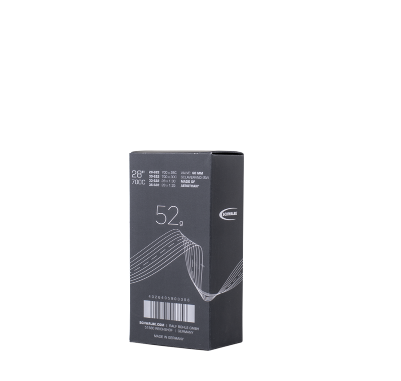 Schwalbe Aerothan Inner Tube 70x23-28c 60mm in Black-2