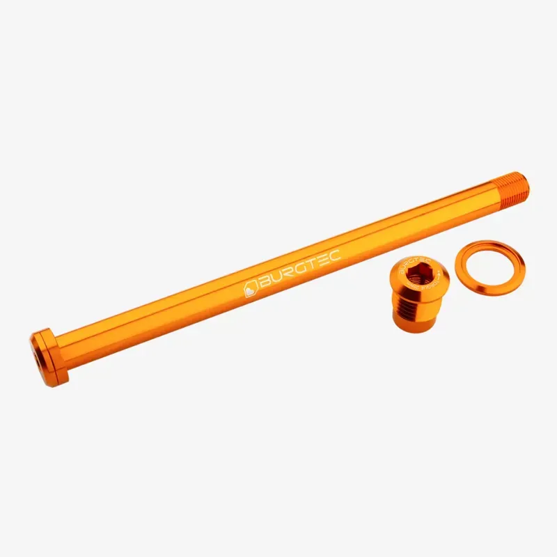Burgtec 180mm X 12mm 1.00mm Pitch Rear Axle in Iron Bro Orange
