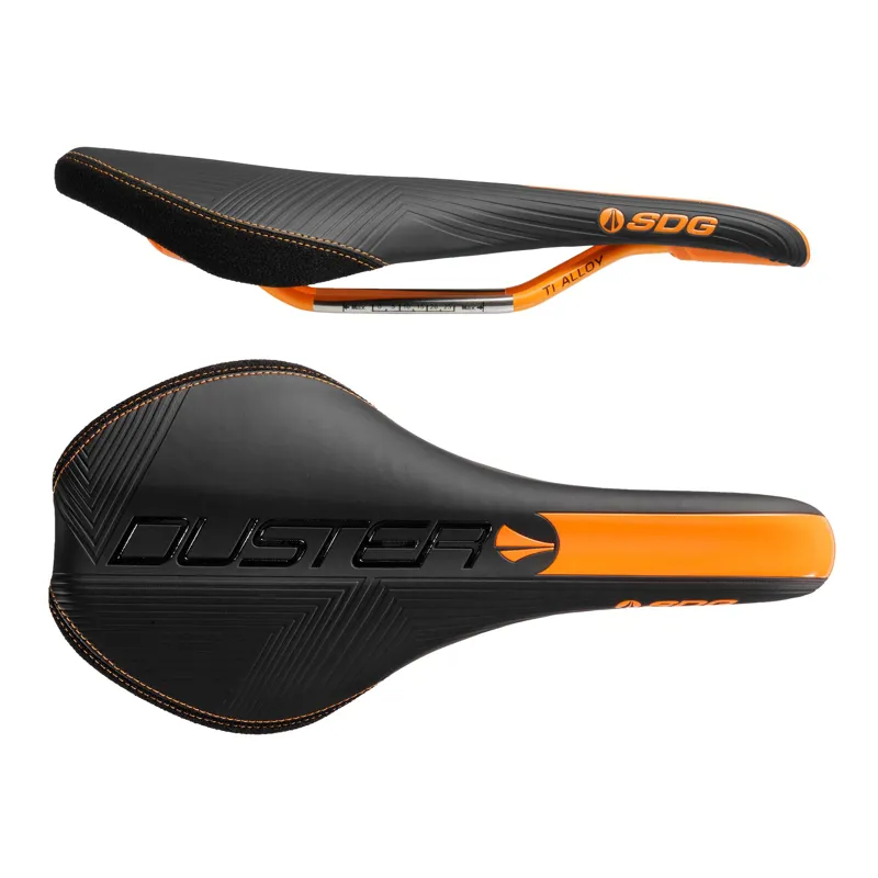 SDG Duster MTN Ti-Alloy Rail Saddle in Orange