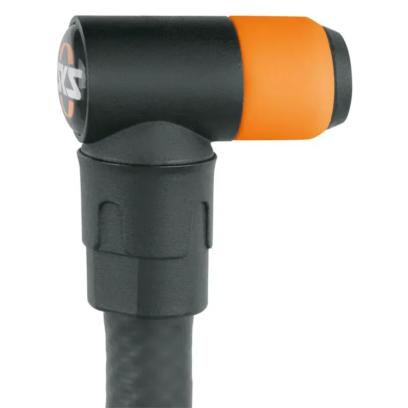 SKS Clik Valve Pump Head in Black/Orange