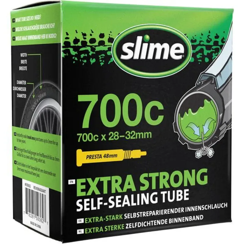 SLIME TUBE 700 x 28-32 Presta Black 700 x 28 32 inches