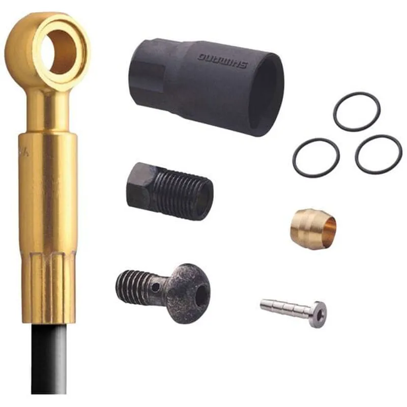 Shimano BRAKE BH90 M820 Hose RR BK Black/ Gold rear