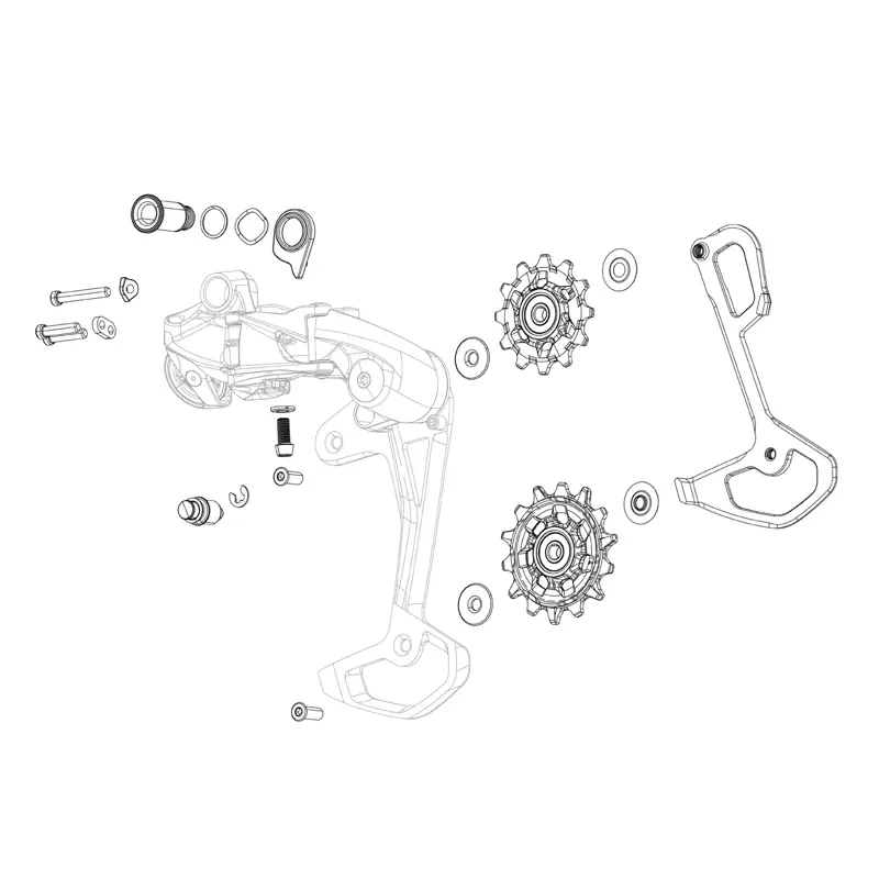 Sram Rear Derailleur Cage Assembly Kit T-Type Eagle Axs full Replacement Cage Assembly Jockey Wheels
