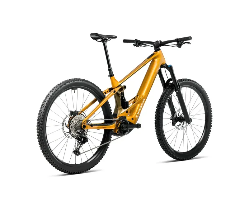 Orbea Wild M H20 Mullet E-MTB in Bumblebee Yellow/Metallic Olive Green Gloss-2