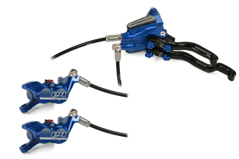 Hope Tech 3 Duo E4 Left Hand Brake Kit in Blue