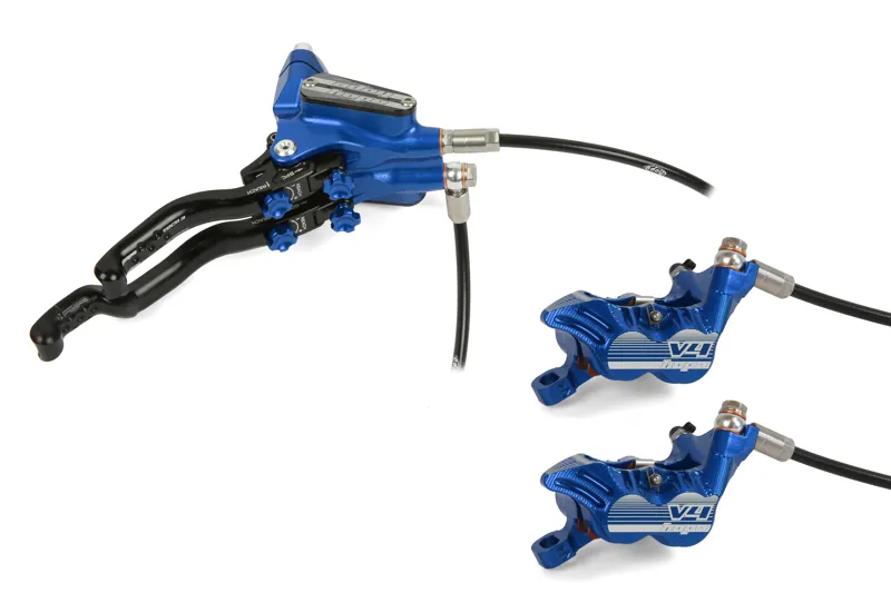 Hope Tech 3 V4 Duo R/H No Rotor Calipers in Blue
