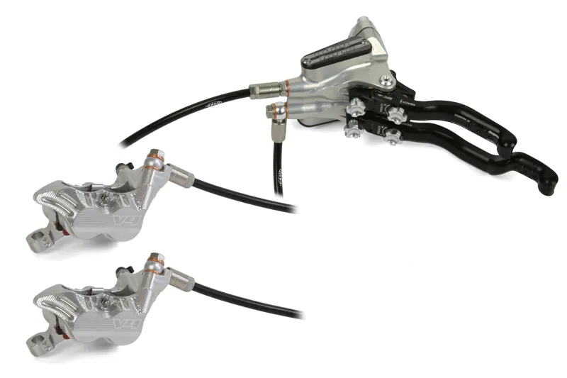 Hope Tech 3 V4 Duo L/H No Rotor Calipers in Silver