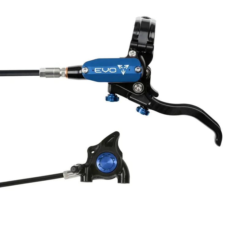 Hope Tech 4 EVO X2 Flatmount - Black/Blue - No Rotor