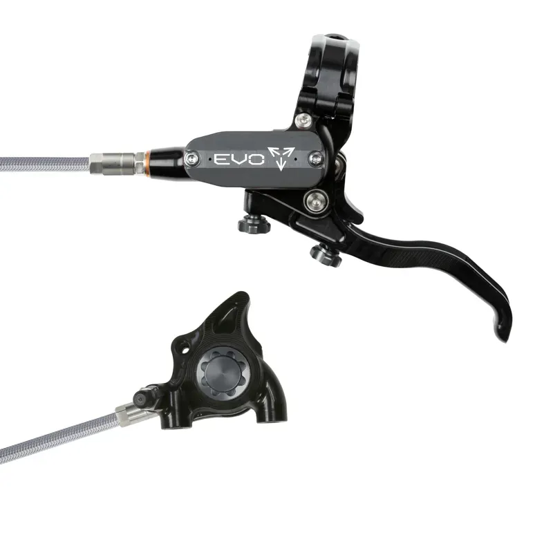 Hope Tech 4 EVO X2 Flatmount - Black/Smoke - Braided - No Rotor