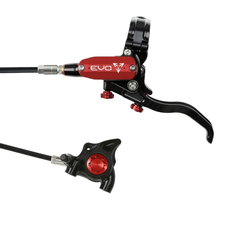 Hope Tech 4 EVO X2 Flatmount - Black/Red - No Rotor