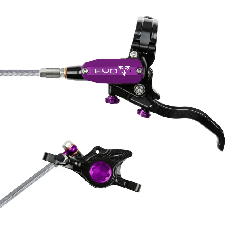 Hope Tech 4 EVO X2 - Black/Purple - Braided - No Rotor