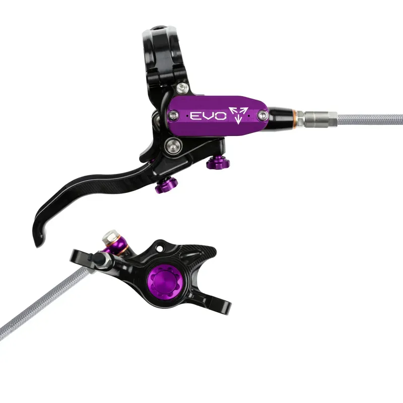 Hope Tech 4 EVO X2 - Black/Purple - Braided - No Rotor-1