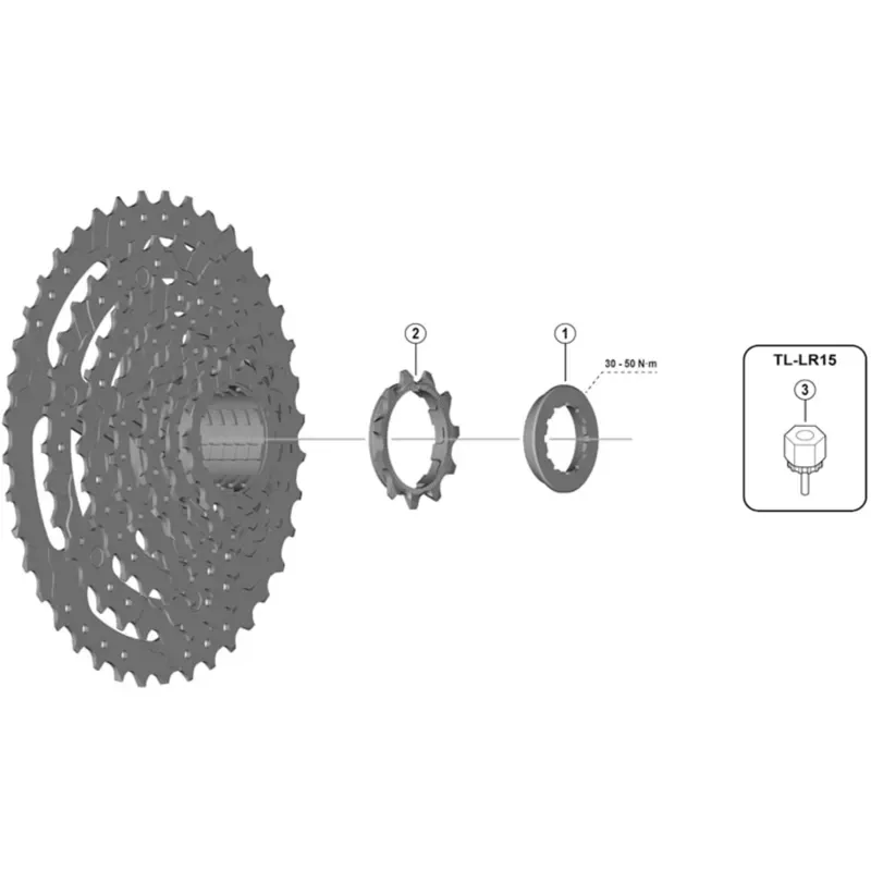 Shimano Cassette TOOL HG Cass  Disc Remvr Black one size-1
