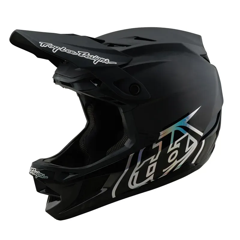 Troy Lee Designs D4 Carbon MIPS Helmet in Black/Silver-1