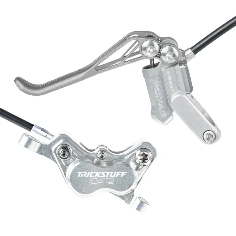 Trickstuff Piccola HD Titanium Disc Brake Set in Titanium/Silver/Black