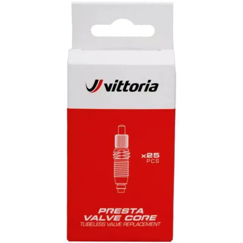 Vittoria Valve Mechanism Presta Cores 25-pack in Black