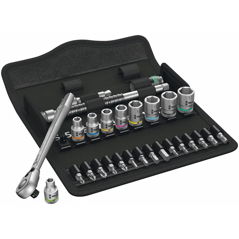 Wera Tools 8100 SA 8 Zyklop 1/4 Drive Metal Ratchet Set in Black