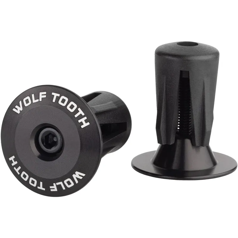 Wolf Tooth Alloy Bar End Plugs in Black