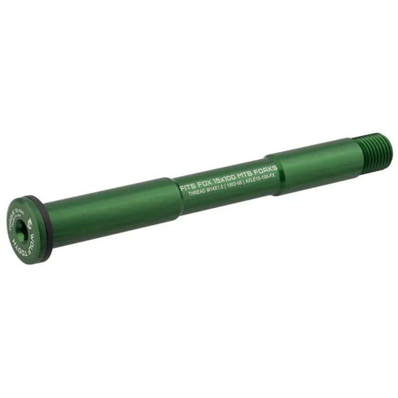 Wolf Tooth Axle For RockShox And Fat Forks / Green 100mm