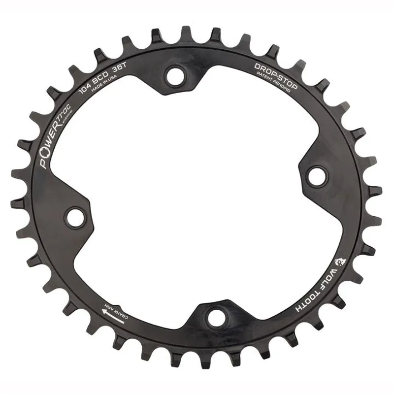 Wolf Tooth Elliptical 104 BCD Shimano 12 Spd Chainring in Black