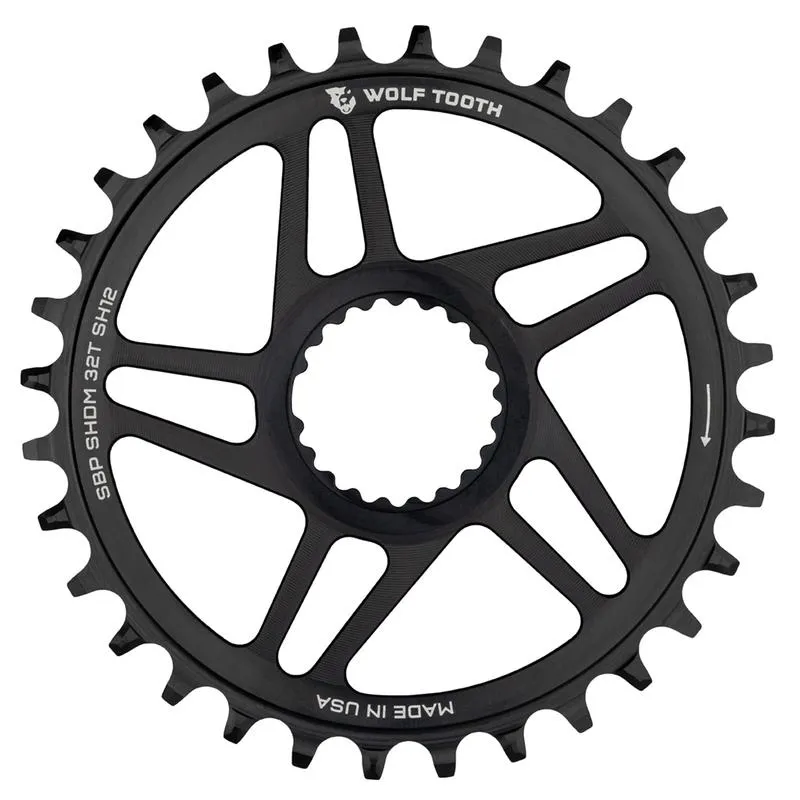 Wolf Tooth Direct Mount Round Chainring For Shimano 12 Speed Hyperglide / Drop Stop ST boost 3mm offset
