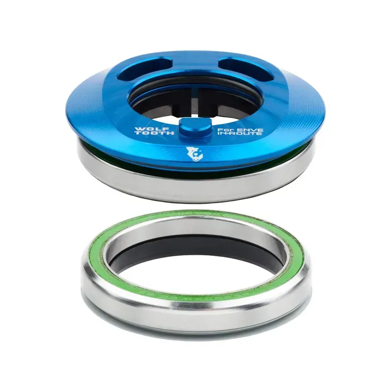 Wolf Tooth Premium IS52 Upper/Lower Integrated Headset for ENVE In-Route System Set in Blue