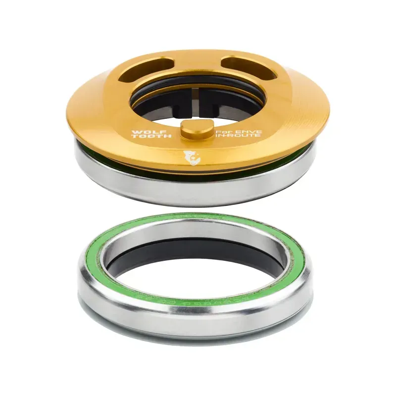 Wolf Tooth Premium IS52 Upper/Lower Integrated Headset for ENVE In-Route System Set in Gold