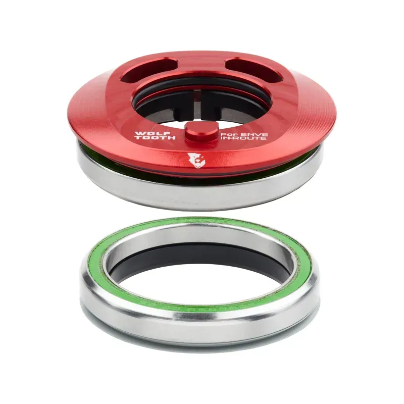 Wolf Tooth Premium IS52 Upper/Lower Integrated Headset for ENVE In-Route System Set in Red