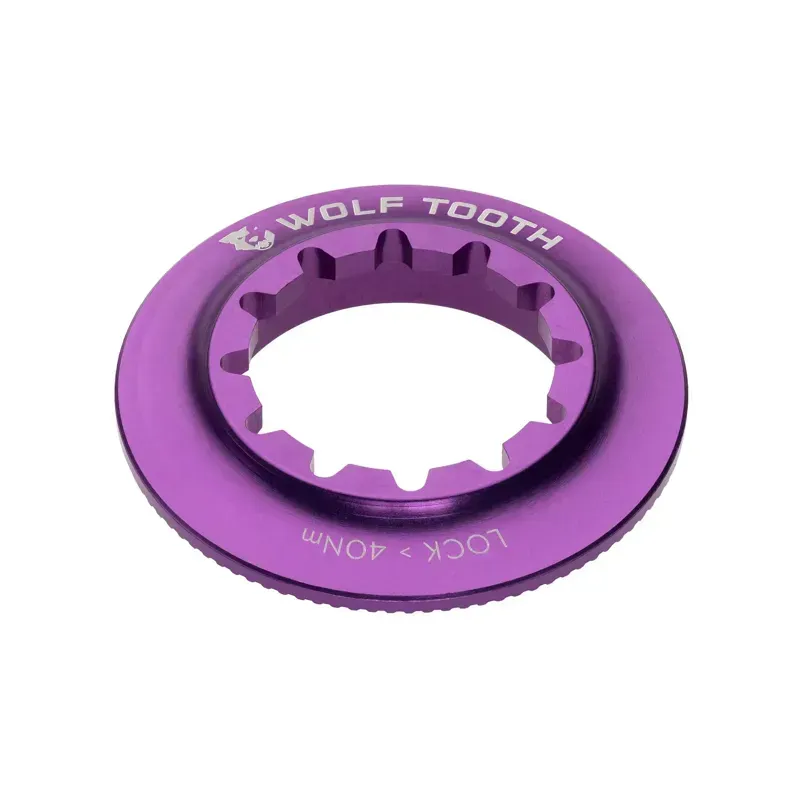 Wolf Tooth Centrelock Internal Spline Rotor Lockring in Ultraviolet Purple