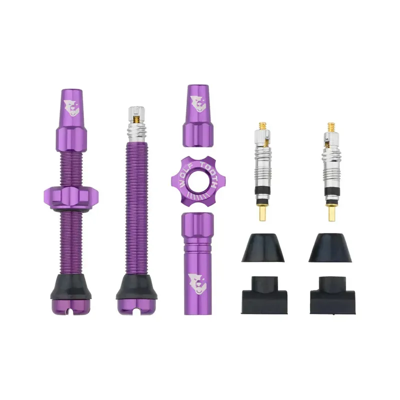 Wolf Tooth Tubeless 44mm Valve Stem Kit in Purple