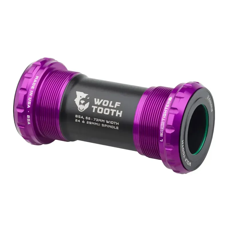 Wolf Tooth BSA 24mm/Shimano Bottom Bracket in Ultraviolet Purple