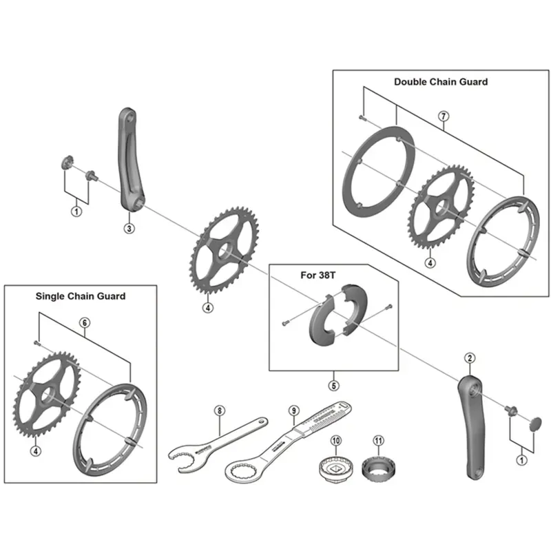 Shimano  FC-E5010 right hand crank arm-1