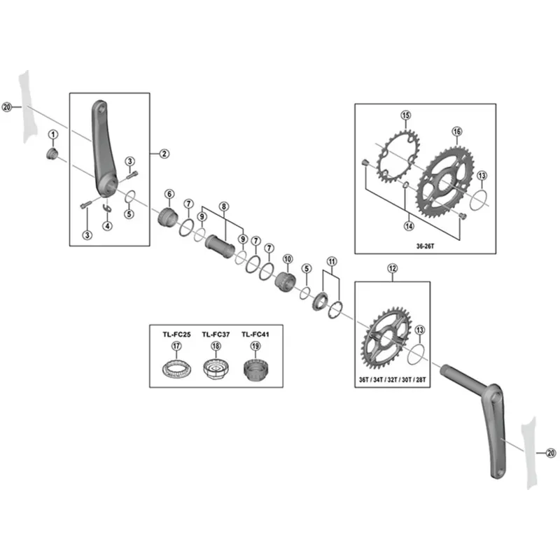 Shimano Deore XT FCM8100 Left Hand Crank Arm-1