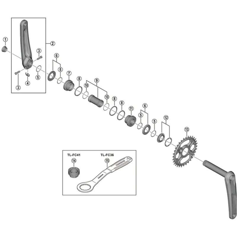 Shimano FCM6100-1 LH Crank Arm Unit 175mm Black 175 mm left-1