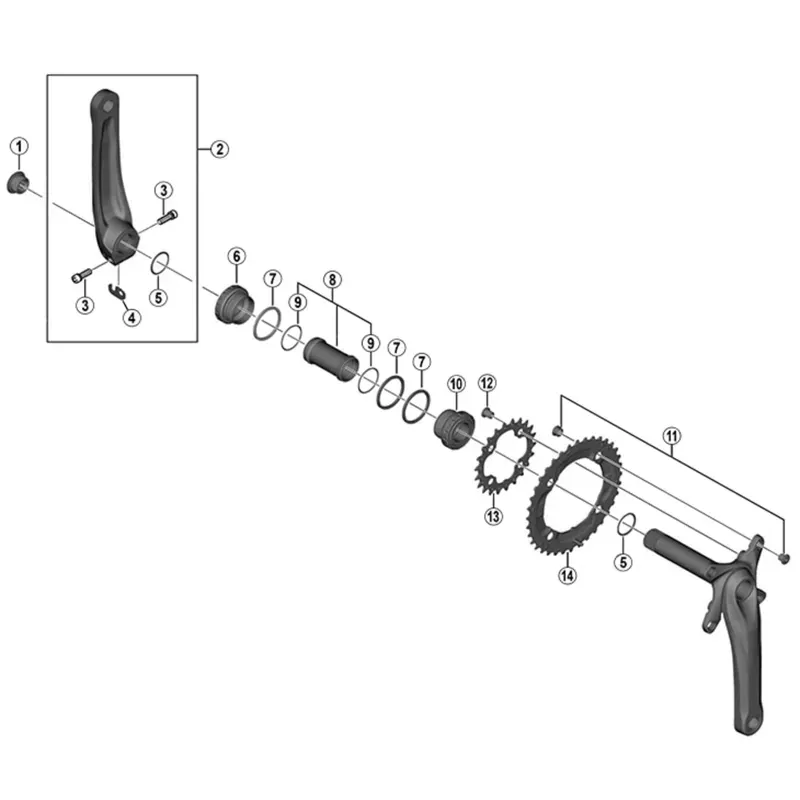 Shimano Chainring FCM617 Chainring 24T- AZ Black 24 teeth double-1