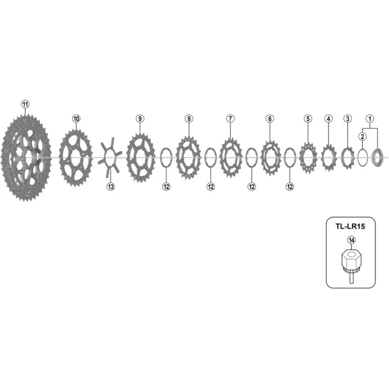Shimano CSM7000 sprockets32-37-42for 11- 42T Silver 11 - 42 teeth-1