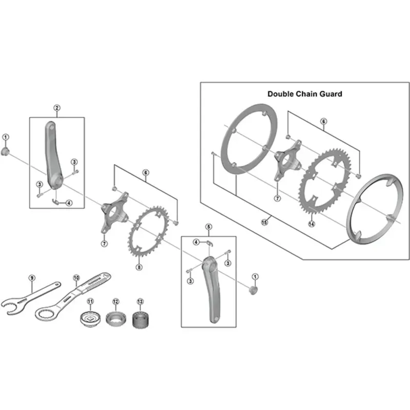 Shimano SMCRE80 44T Double Chain Guard Black one size-2