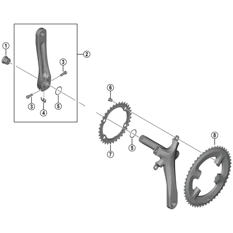 Shimano FC-RS510 left hand crank arm-1