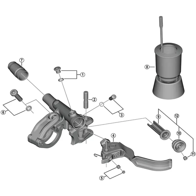 Shimano BLM8100 RH Lever Member Unit-1