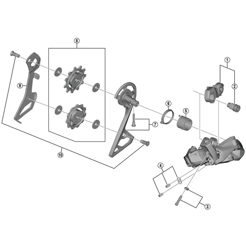 Shimano RDR8000 Inner Plate SS Type Silver