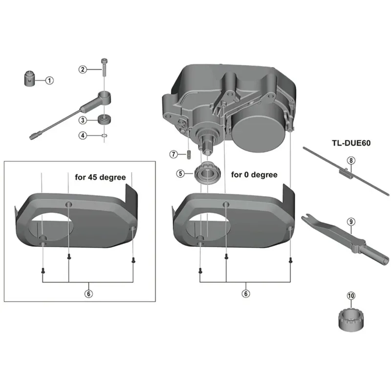 Shimano Ebike  DUE6000 Fixing Bolts Set M3x8mm Silver 8 mm-1