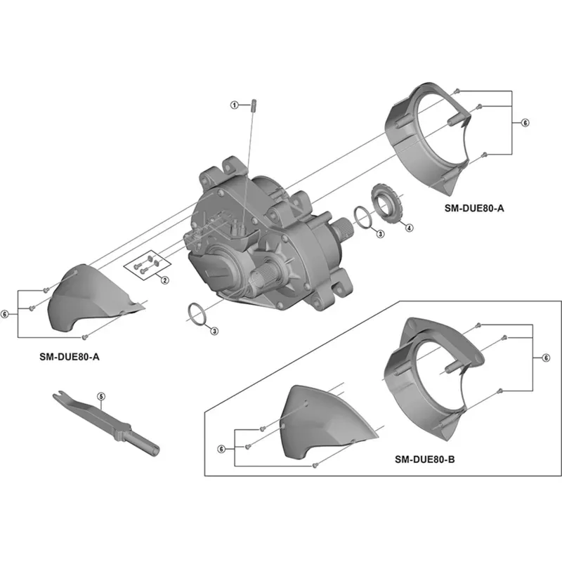 Shimano EBIke  DUE8000 Spacer Spindle Black