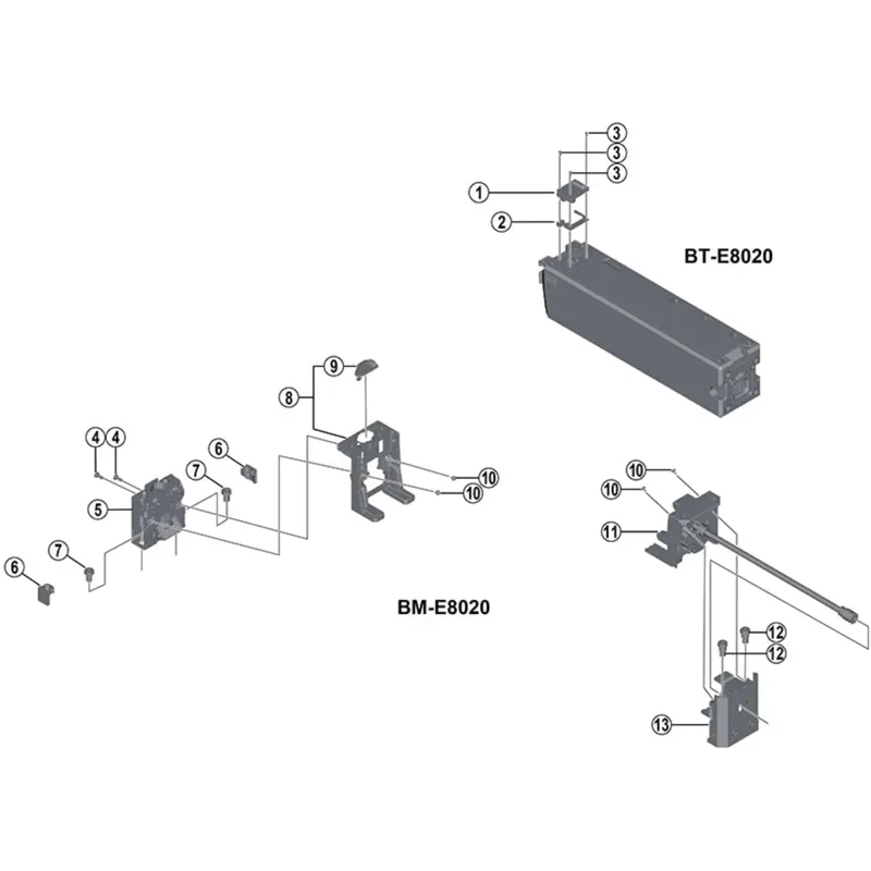 Shimano Ebike BME8020 Rail Assembly Black-2