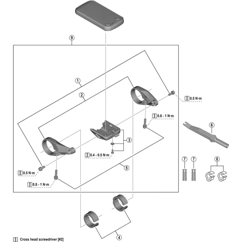Shimano SC-E6100 Display Bracket Unit Black -1