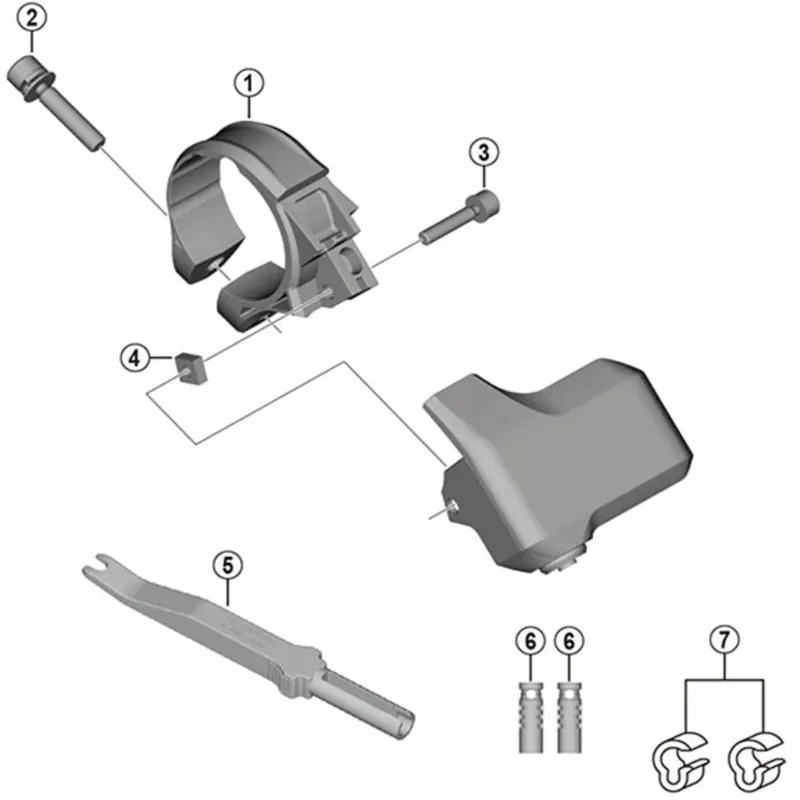 Shimano Ebike  SCE7000 Stay Fixing Bolt Black -1