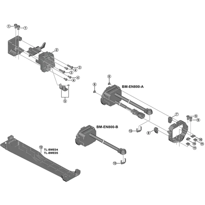 Shimano BME8030/8031 Lower Bracket Fix Bolt Black m6 x 12 mm-1